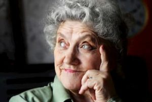 Elderly woman considering Cataract Surgery