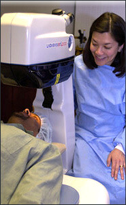 Eye Doctor performing eye surgery