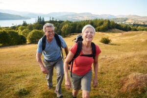 Couple hiking