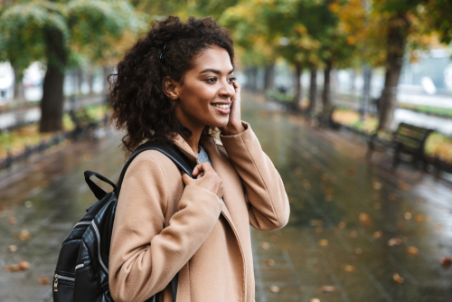 Young woman smiling after LASIK