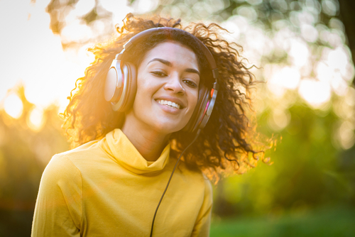 Young woman smiling after LASIK