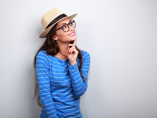 Young woman with eyeglasses