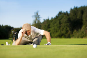 man playing golf